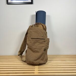 Canvas Yoga Mat Crossbody Sling Bag